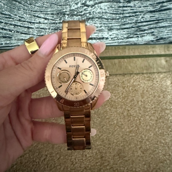 Fossil rose gold Chronograph Watch - Picture 1 of 2